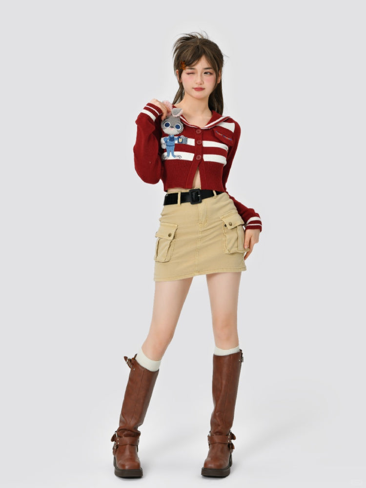 Judy Sweet & Spicy Crop Knit Sweater-ntbhshop