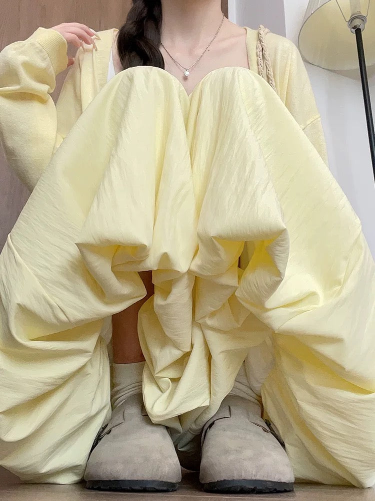 Pastel Bloom Puffy Bubble Pants-ntbhshop