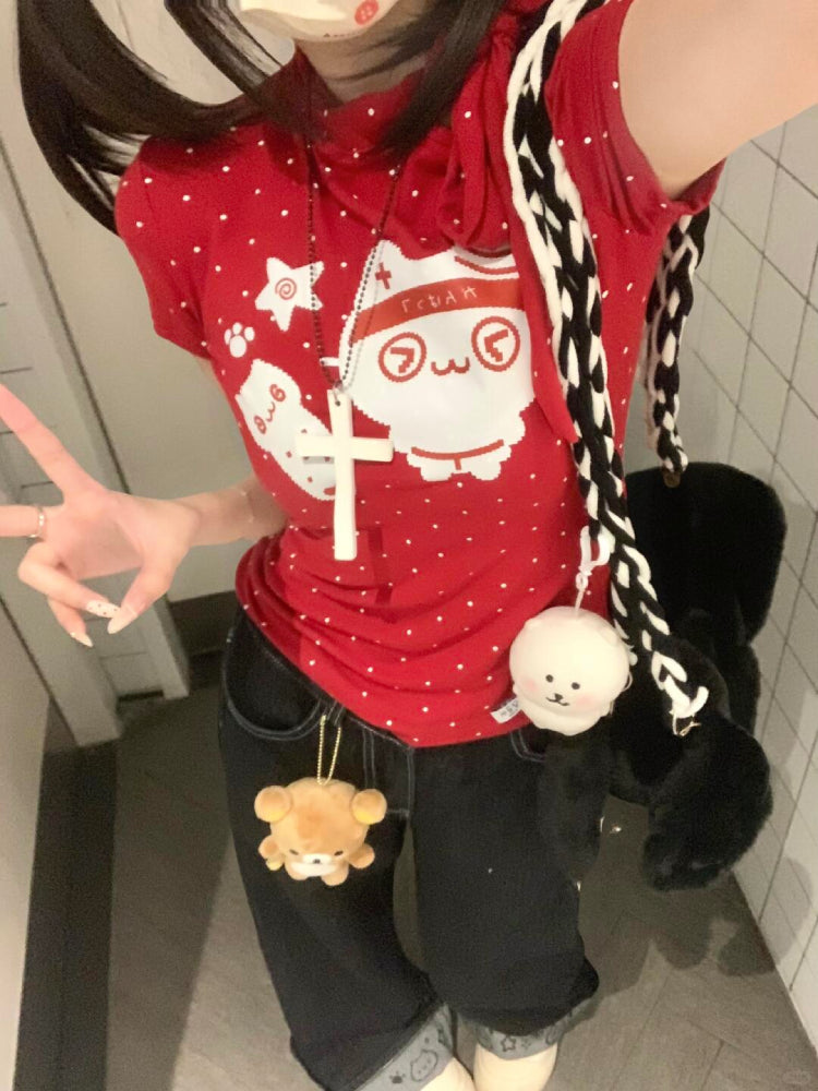 Moonpaw Wide Leg Cuffed Jeans-ntbhshop