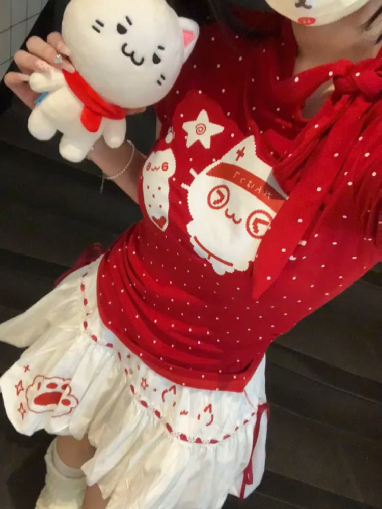 Pixie Meow Cowl Neck Tee-ntbhshop