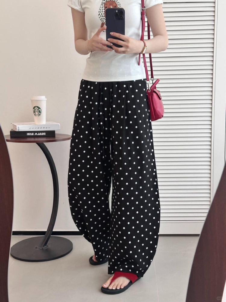 Dot Drift Balloon Pants-ntbhshop