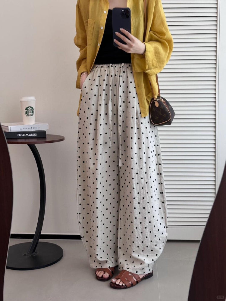 Dot Drift Balloon Pants-ntbhshop