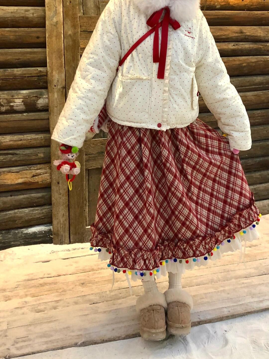 Jelly Beans Pompom Skirt-ntbhshop