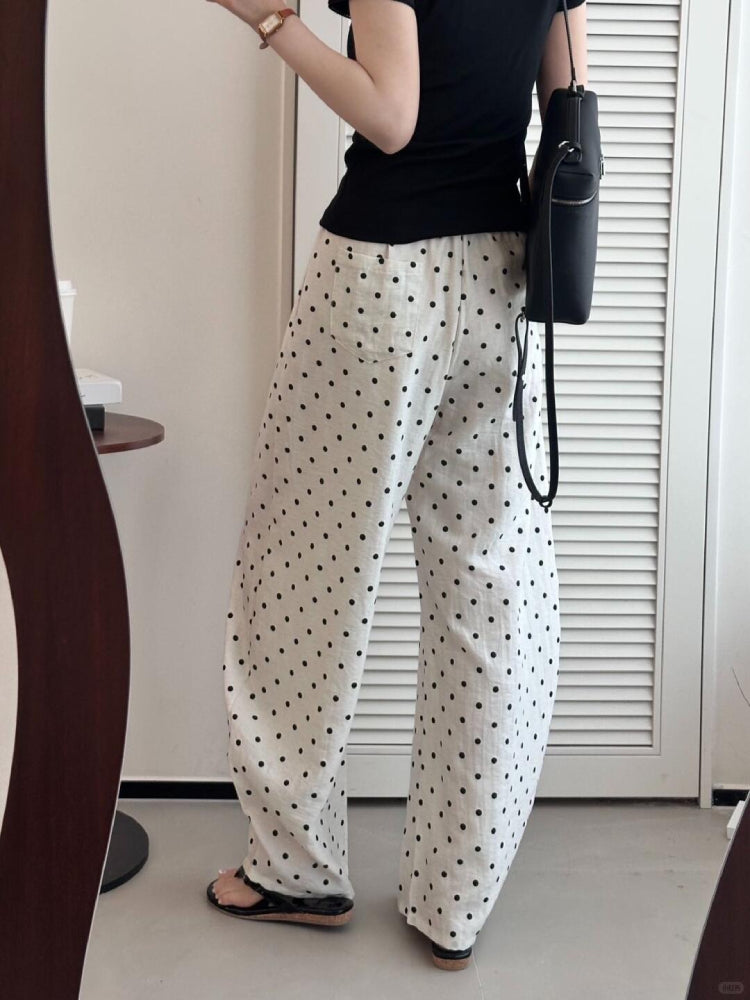 Dot Drift Balloon Pants-ntbhshop