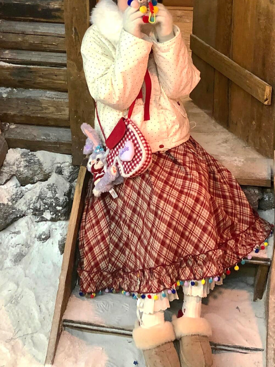 Jelly Beans Pompom Skirt-ntbhshop