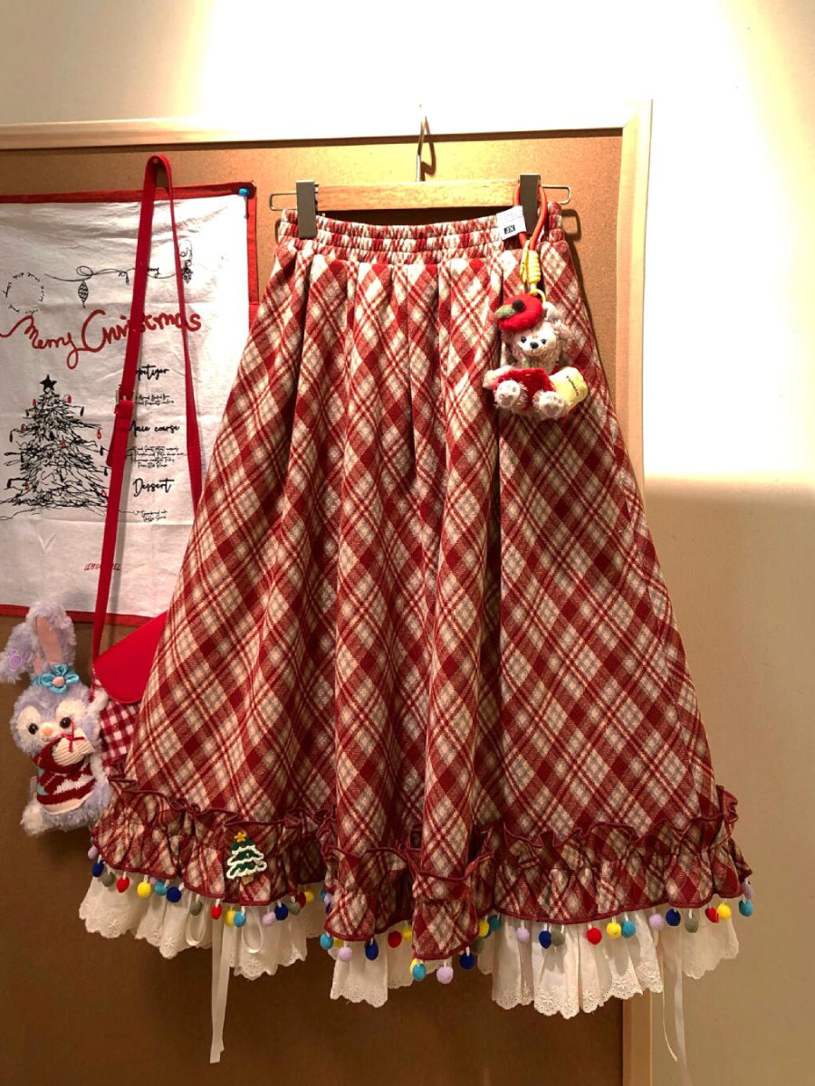 Jelly Beans Pompom Skirt-ntbhshop