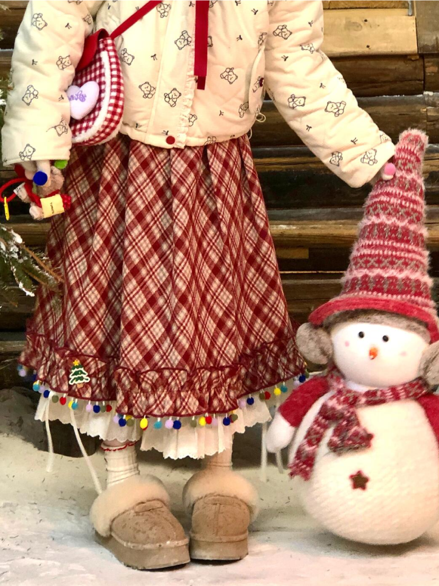 Jelly Beans Pompom Skirt-ntbhshop