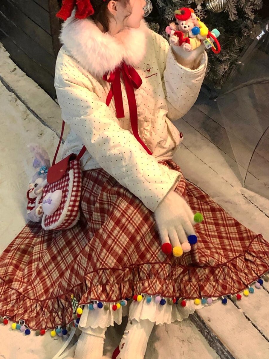 Jelly Beans Pompom Skirt-ntbhshop