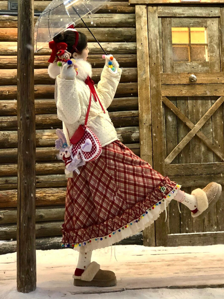 Jelly Beans Pompom Skirt-ntbhshop
