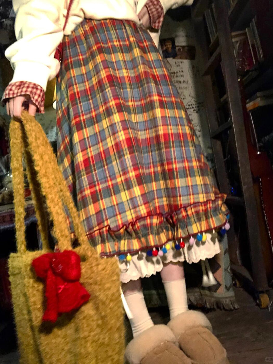 Jingle Jelly Pompom Skirt-Bottoms-ntbhshop