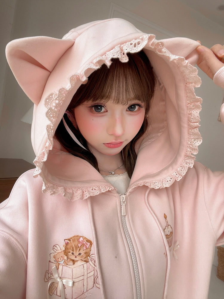Birthday Kitty Ear Jacket-Outerwear-ntbhshop