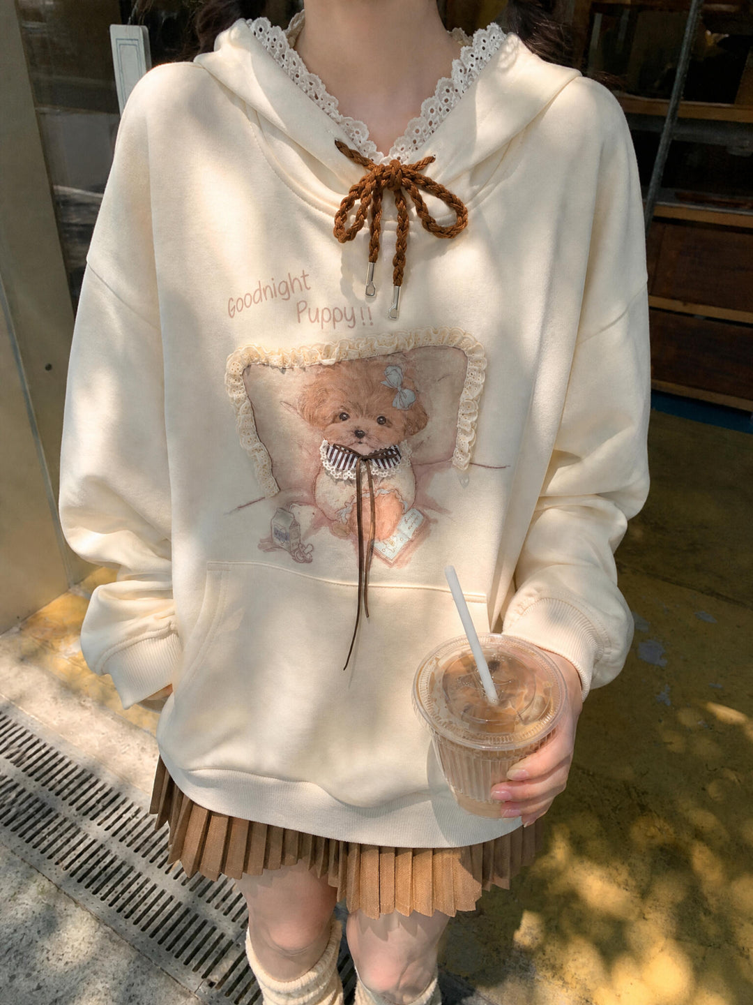 Goodnight Puppy Dream Hoodie-Tops-ntbhshop