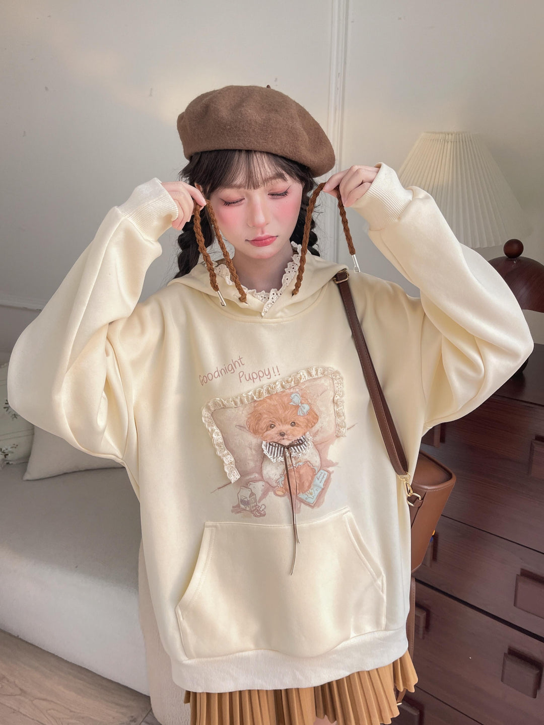 Goodnight Puppy Dream Hoodie-Tops-ntbhshop
