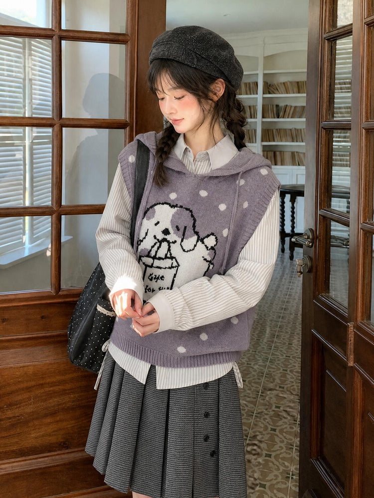 Puppy Stripey Cotton Shirt-Tops-ntbhshop