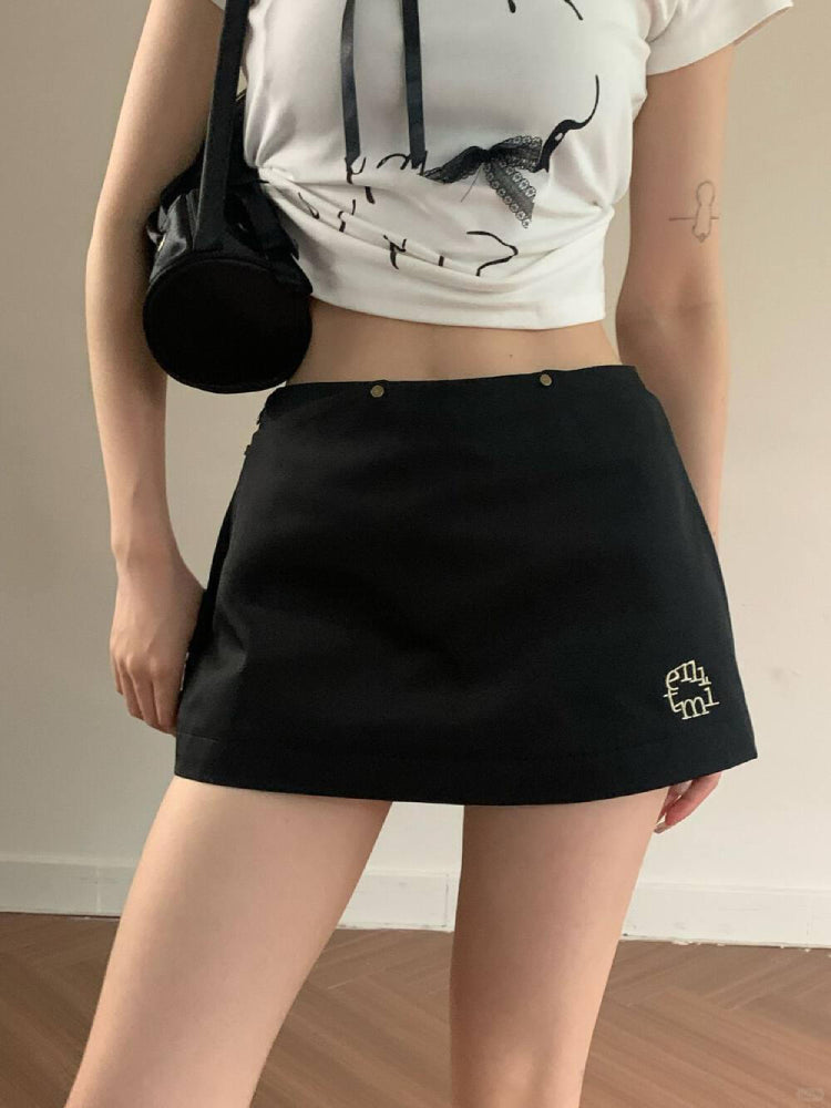 Statement Embroidered Mini Skirts-ntbhshop