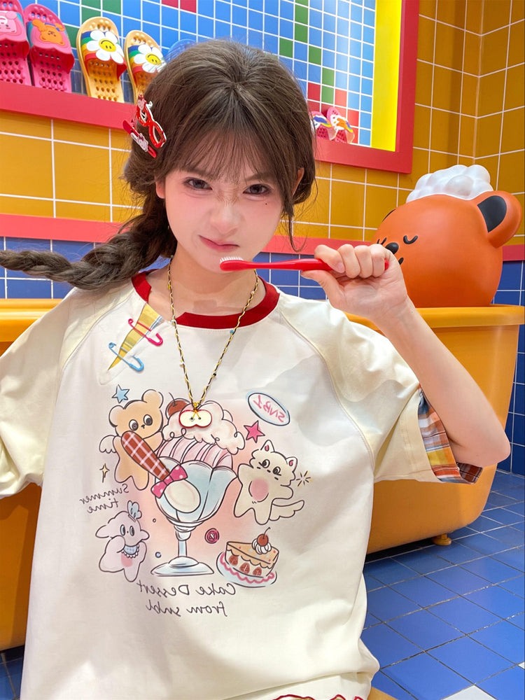 Cake Dessert Party Cotton Tee-Tops-ntbhshop
