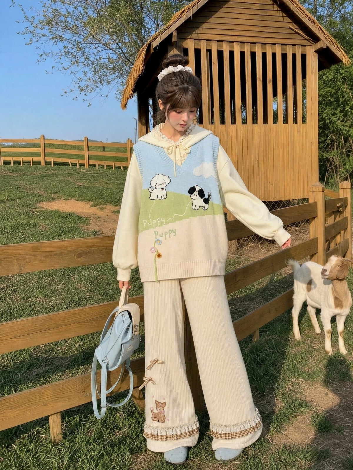 Puppy Parade Knit Vest-Outerwear-ntbhshop
