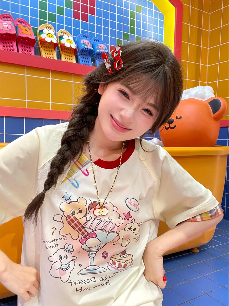 Cake Dessert Party Cotton Tee-Tops-ntbhshop