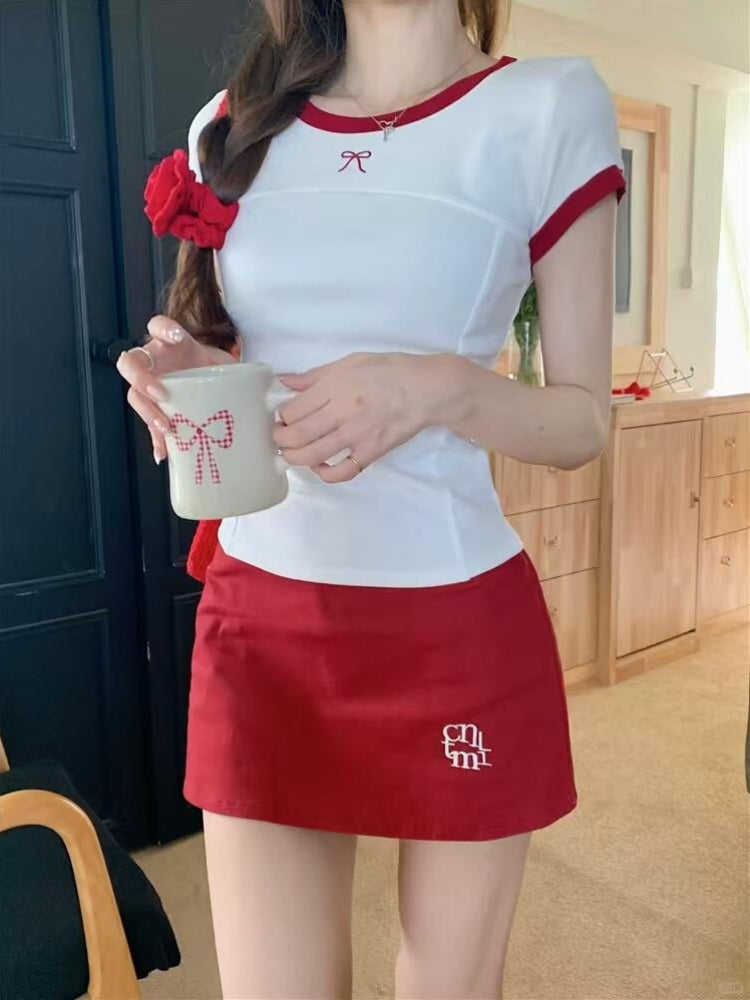 Statement Embroidered Mini Skirts-ntbhshop