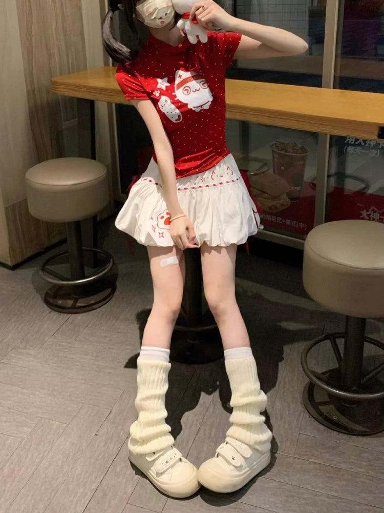 Pixie Meow Cowl Neck Tee-ntbhshop