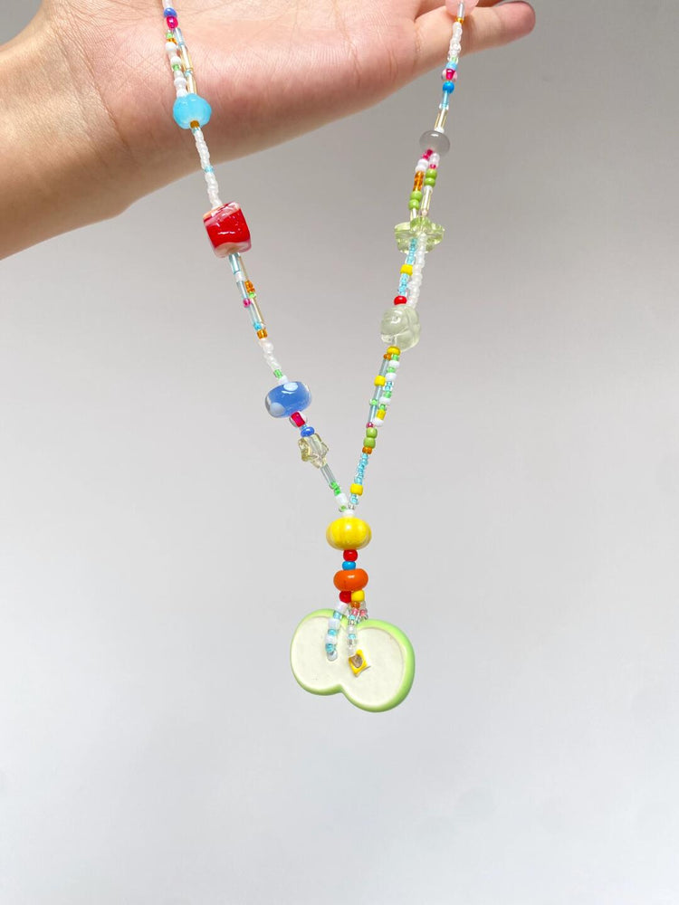 Apple Slice Beaded Necklaces-ntbhshop