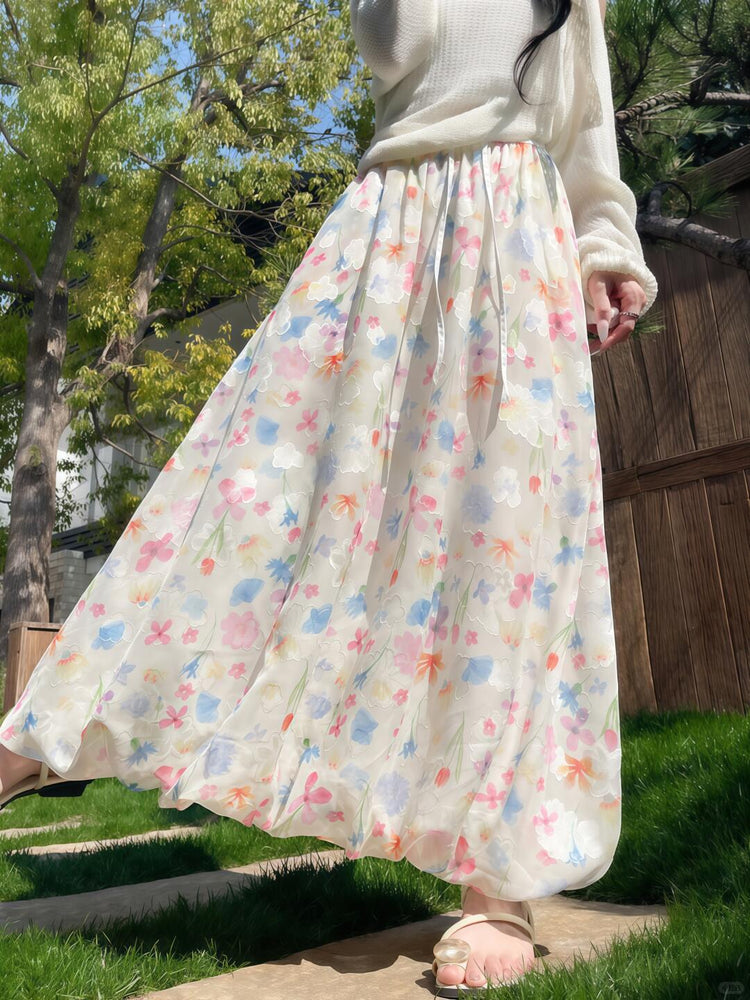 Garden Bloom Bubble Skirt-ntbhshop