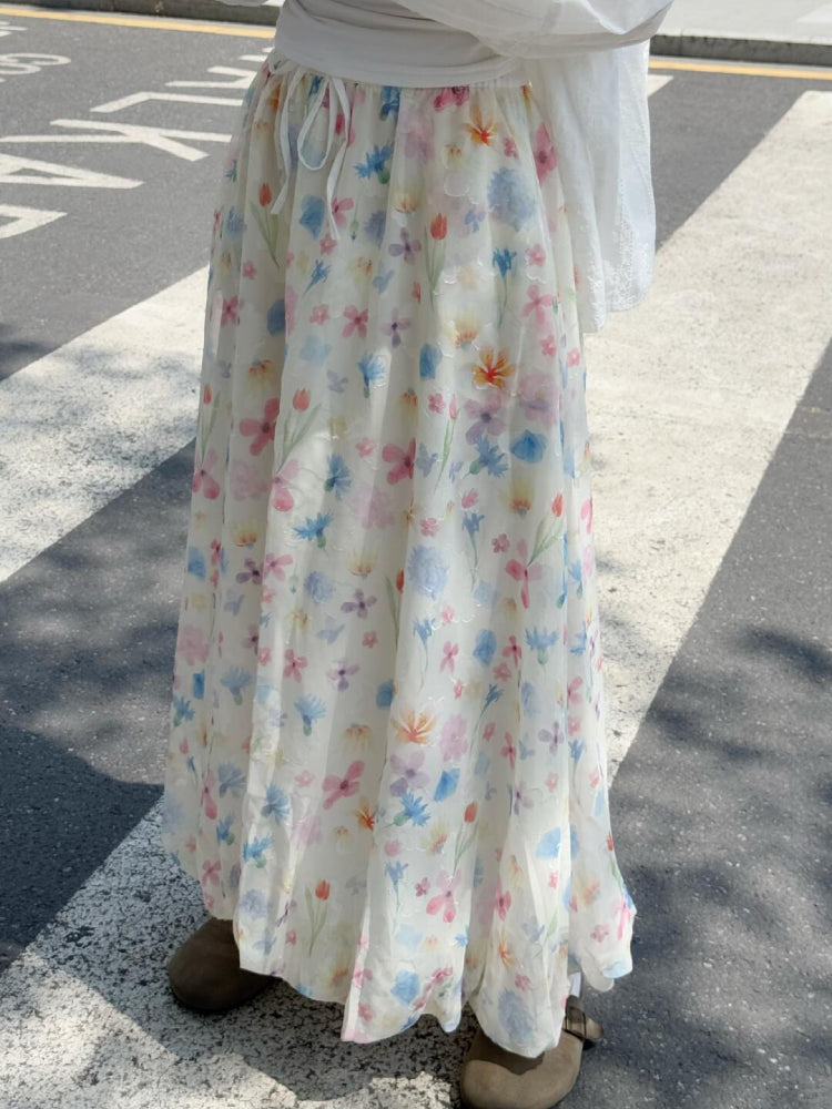 Garden Bloom Bubble Skirt-ntbhshop