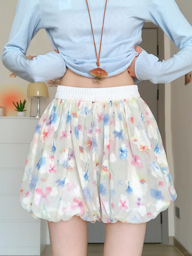 Garden Bloom Bubble Shorts-ntbhshop