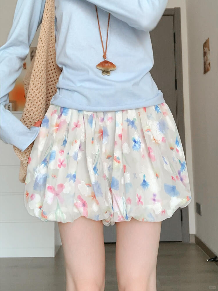 Garden Bloom Bubble Shorts-ntbhshop