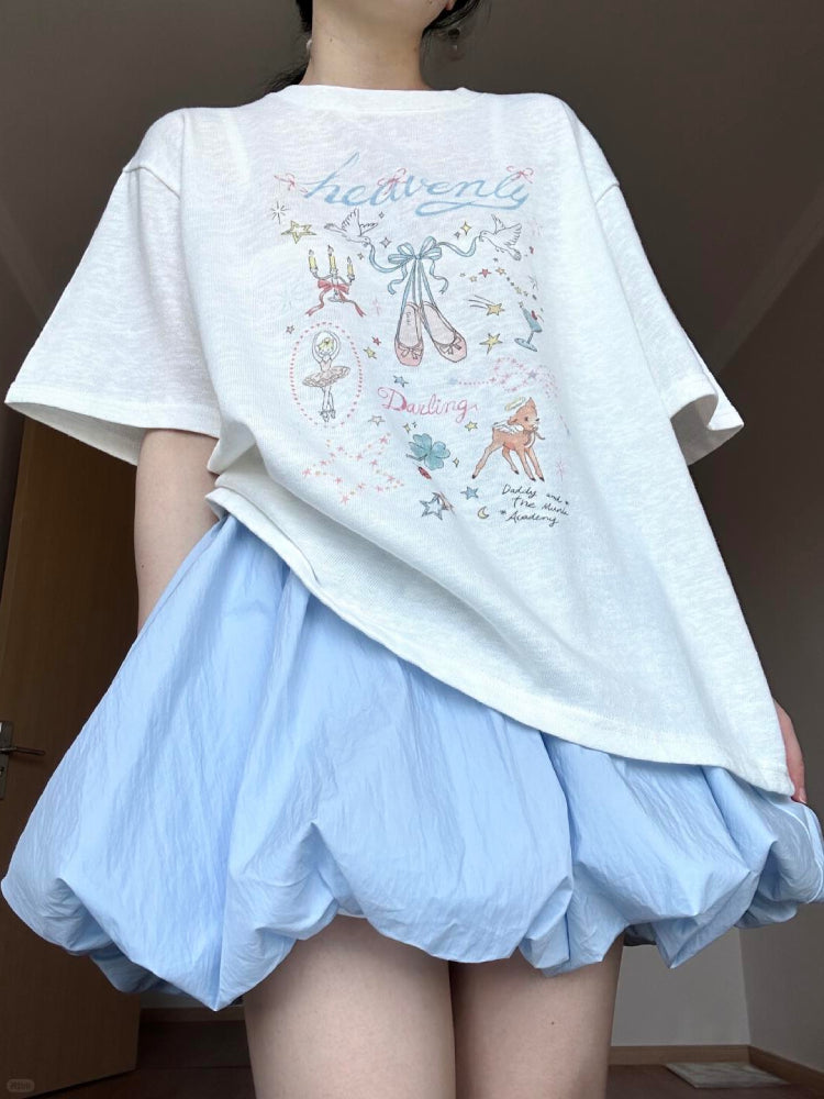 Ballet Waltz Sweet Coquette Printed Tee-ntbhshop