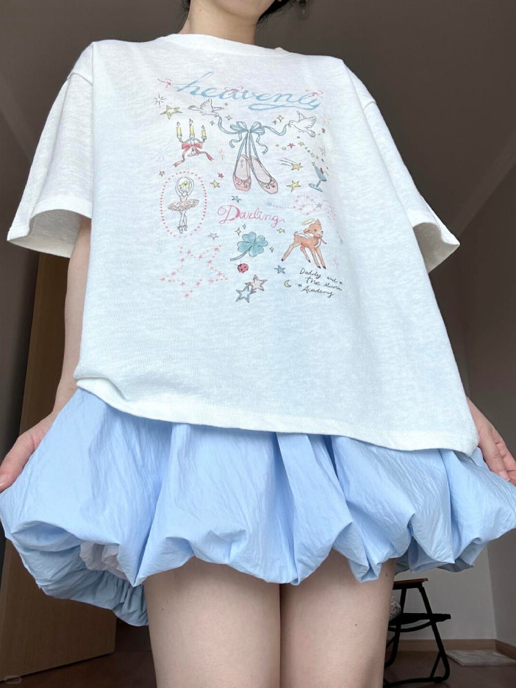 Ballet Waltz Sweet Coquette Printed Tee-ntbhshop