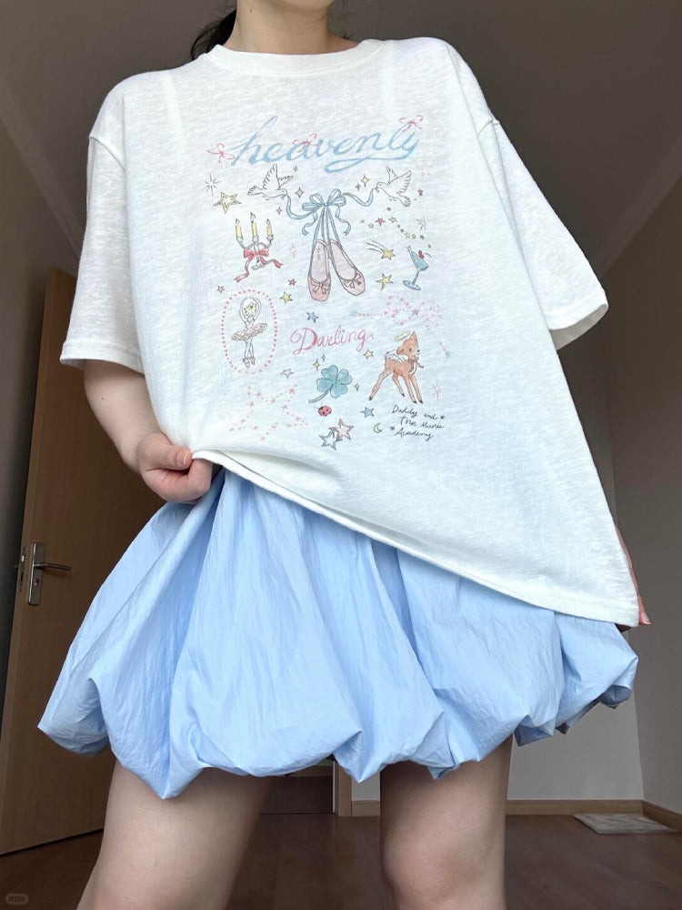 Ballet Waltz Sweet Coquette Printed Tee-ntbhshop