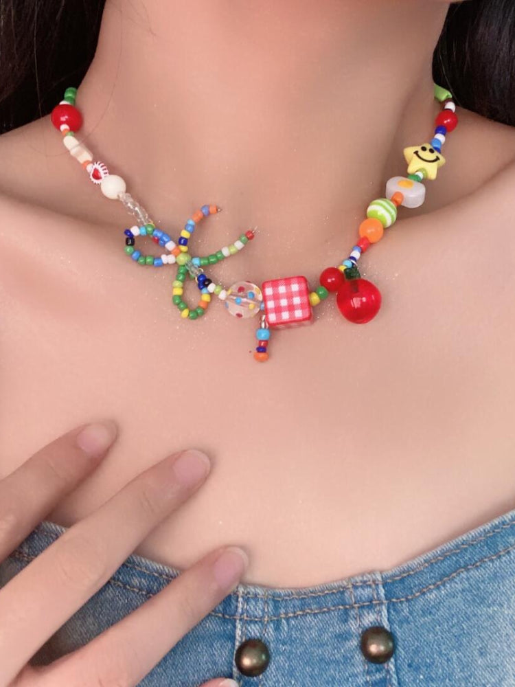 Apple Paradise Beaded Bracelet & Necklace-ntbhshop