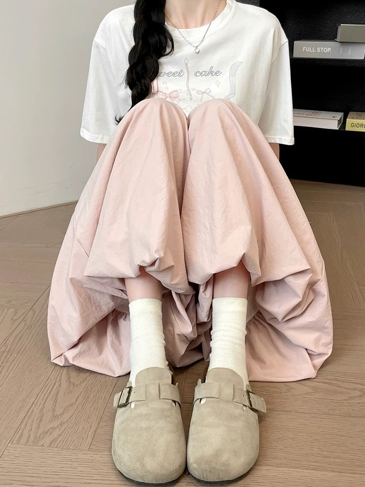 Pastel Bloom Puffy Bubble Pants-ntbhshop