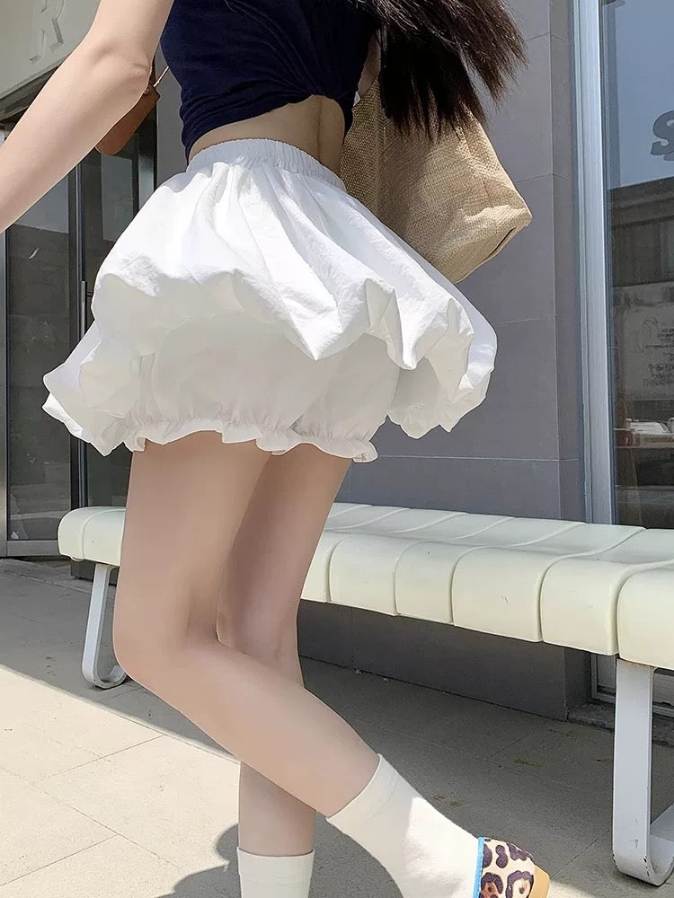 Pastel Bloom Puffy Skorts-ntbhshop