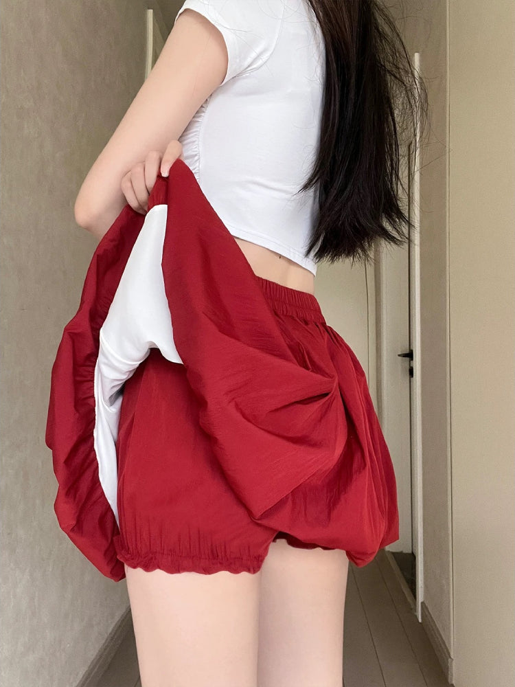 Pastel Bloom Puffy Skorts-ntbhshop