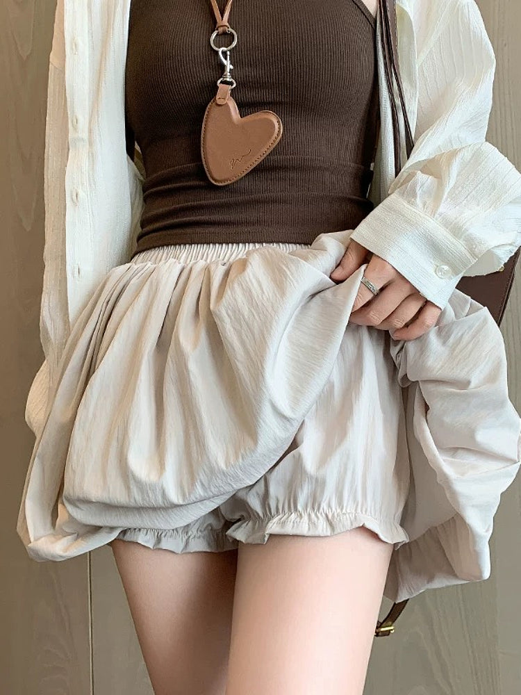 Pastel Bloom Puffy Skorts-ntbhshop