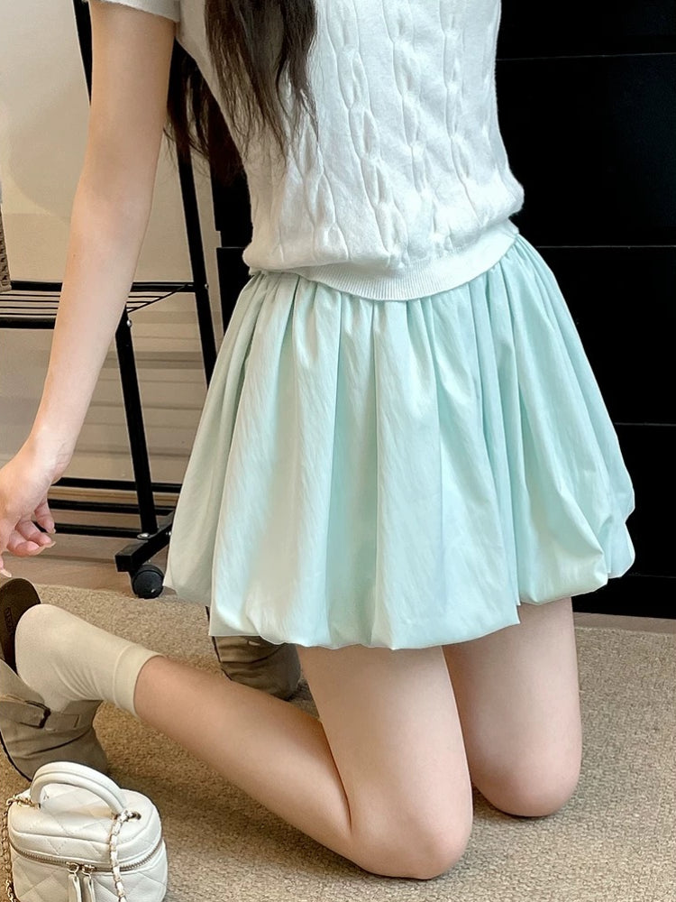 Pastel Bloom Puffy Skorts-ntbhshop