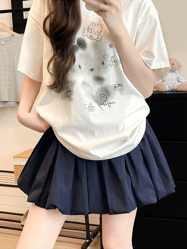 Pastel Bloom Puffy Skorts-ntbhshop