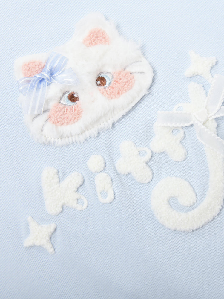 Cloud Kitten Crop Tops & Tees-Tops-ntbhshop