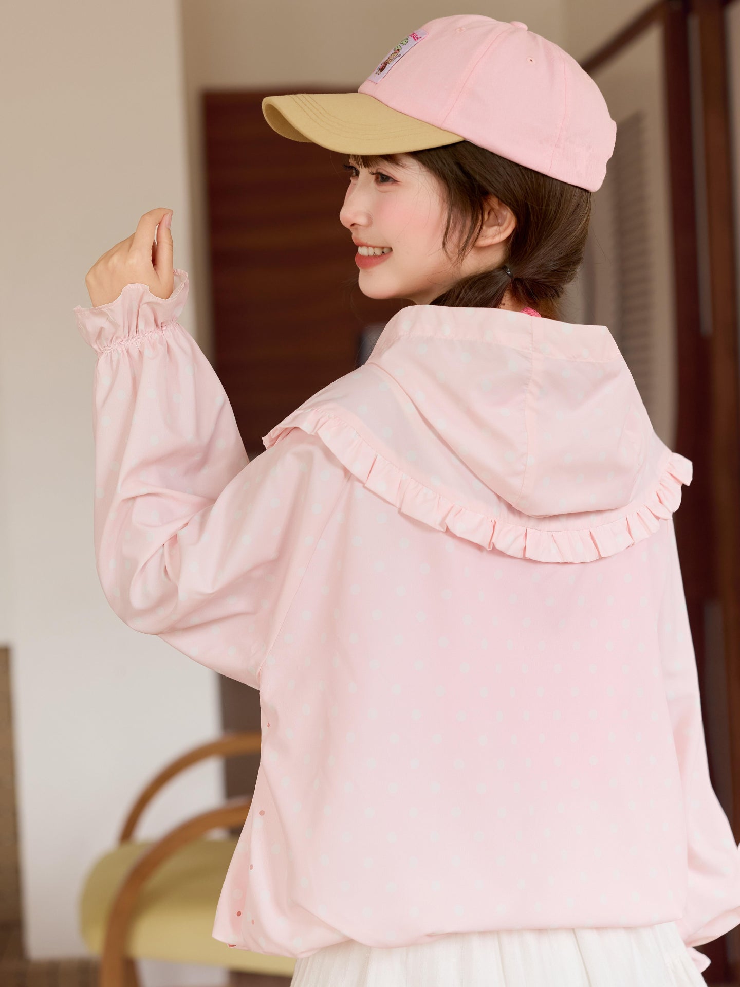 Strawberry Milk Dot Sun Jacket-Outerwear-ntbhshop