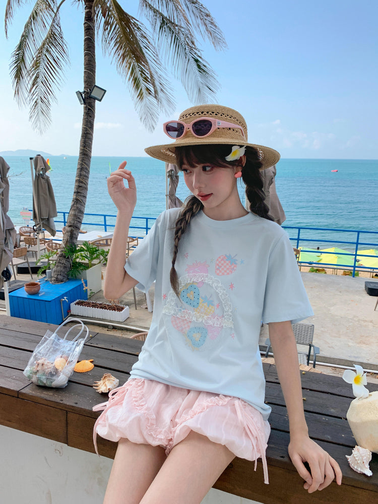 Ocean Candy Lace Tee-Tops-ntbhshop