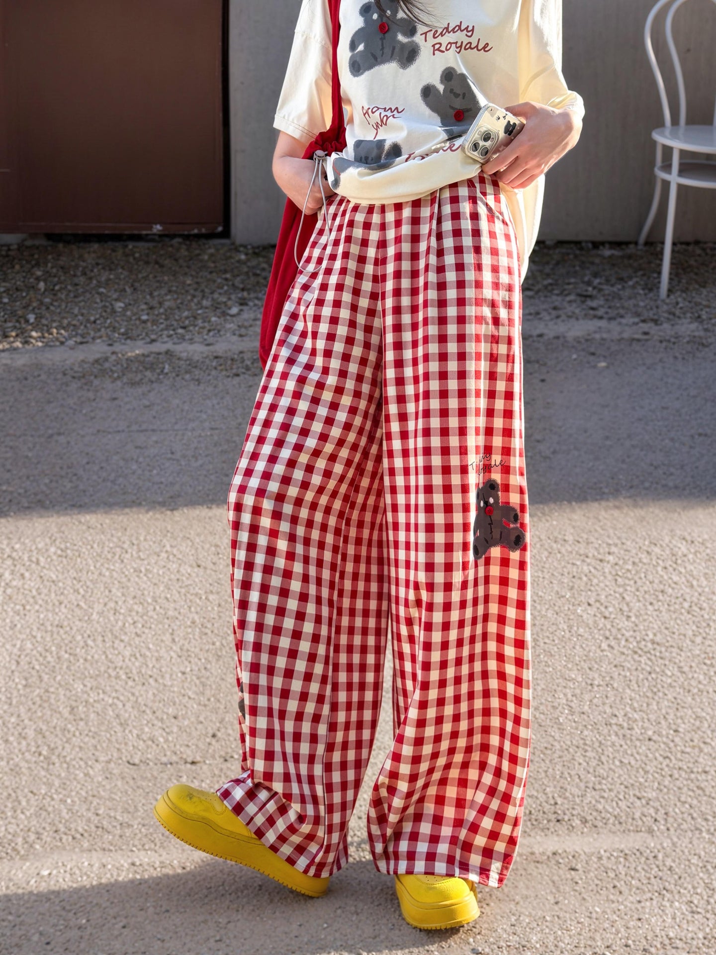 Teddy Royale Gingham Pants-Bottoms-ntbhshop