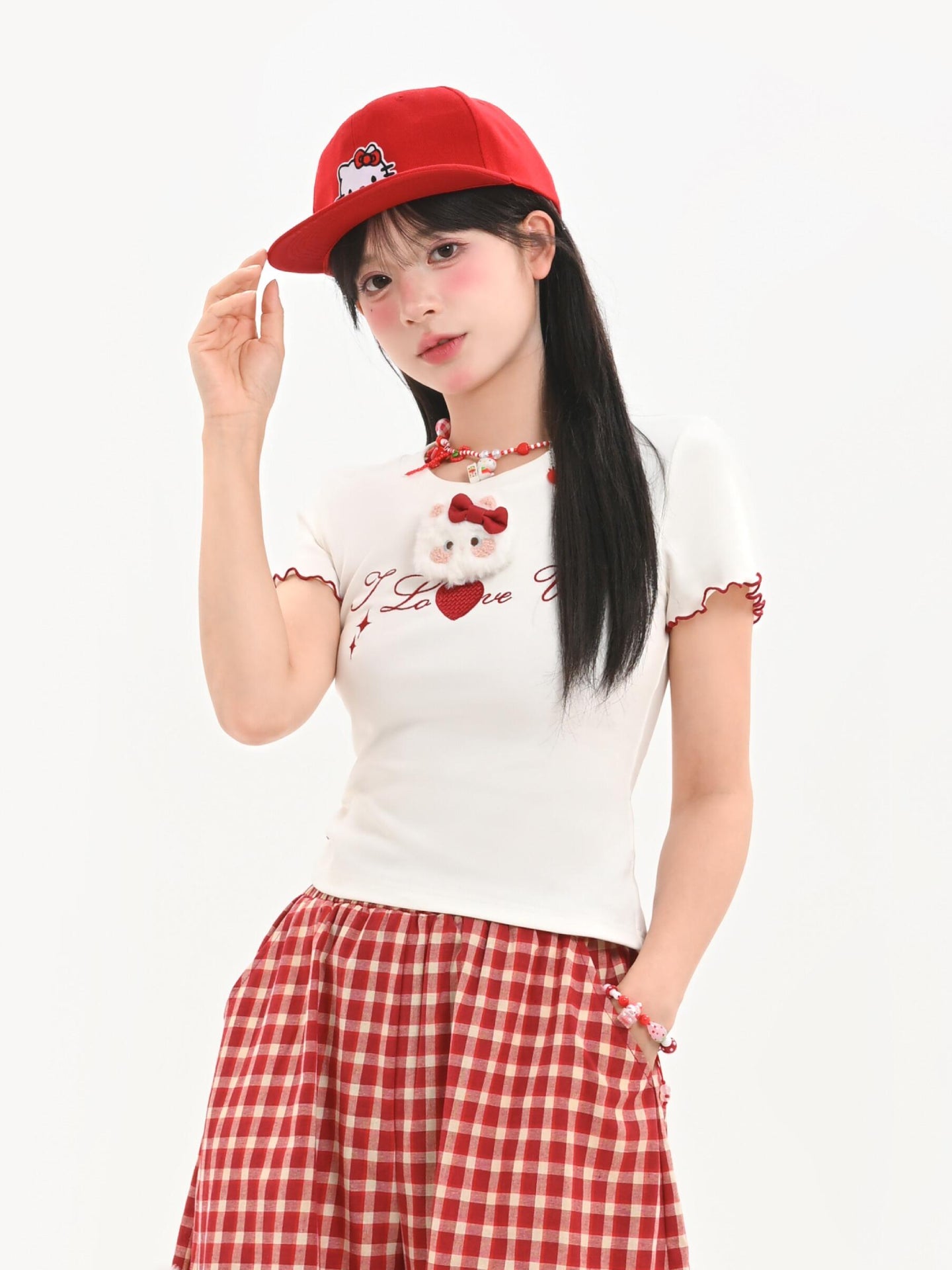 Cherry Kitty Crop Tops-Tops-ntbhshop