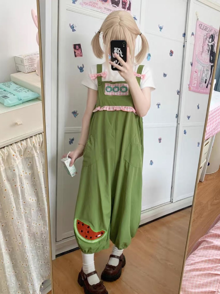 Fruit Pop Puffy Bib Pants-ntbhshop