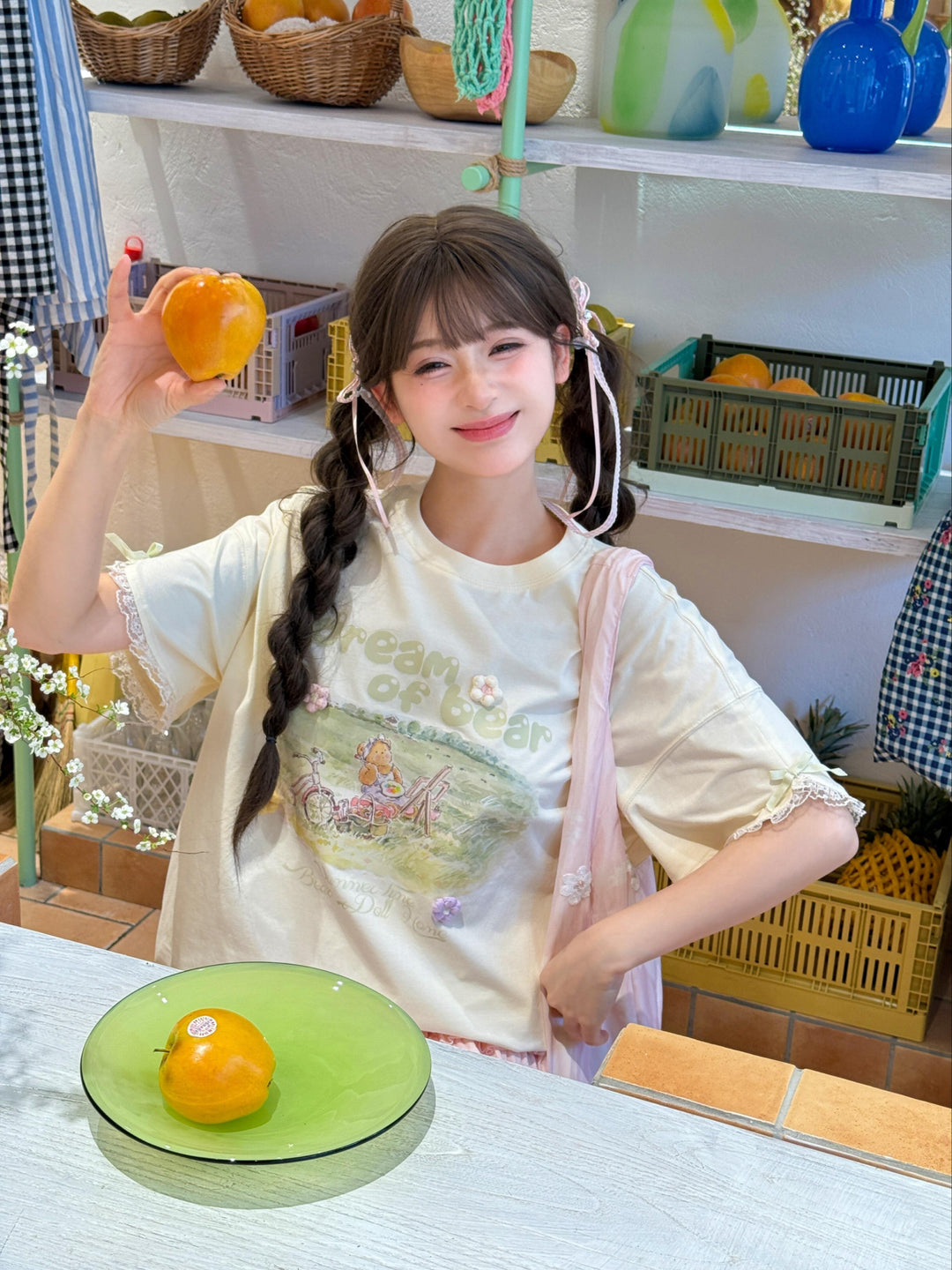 Dream of Bear Ruffle Tee-Tops-ntbhshop