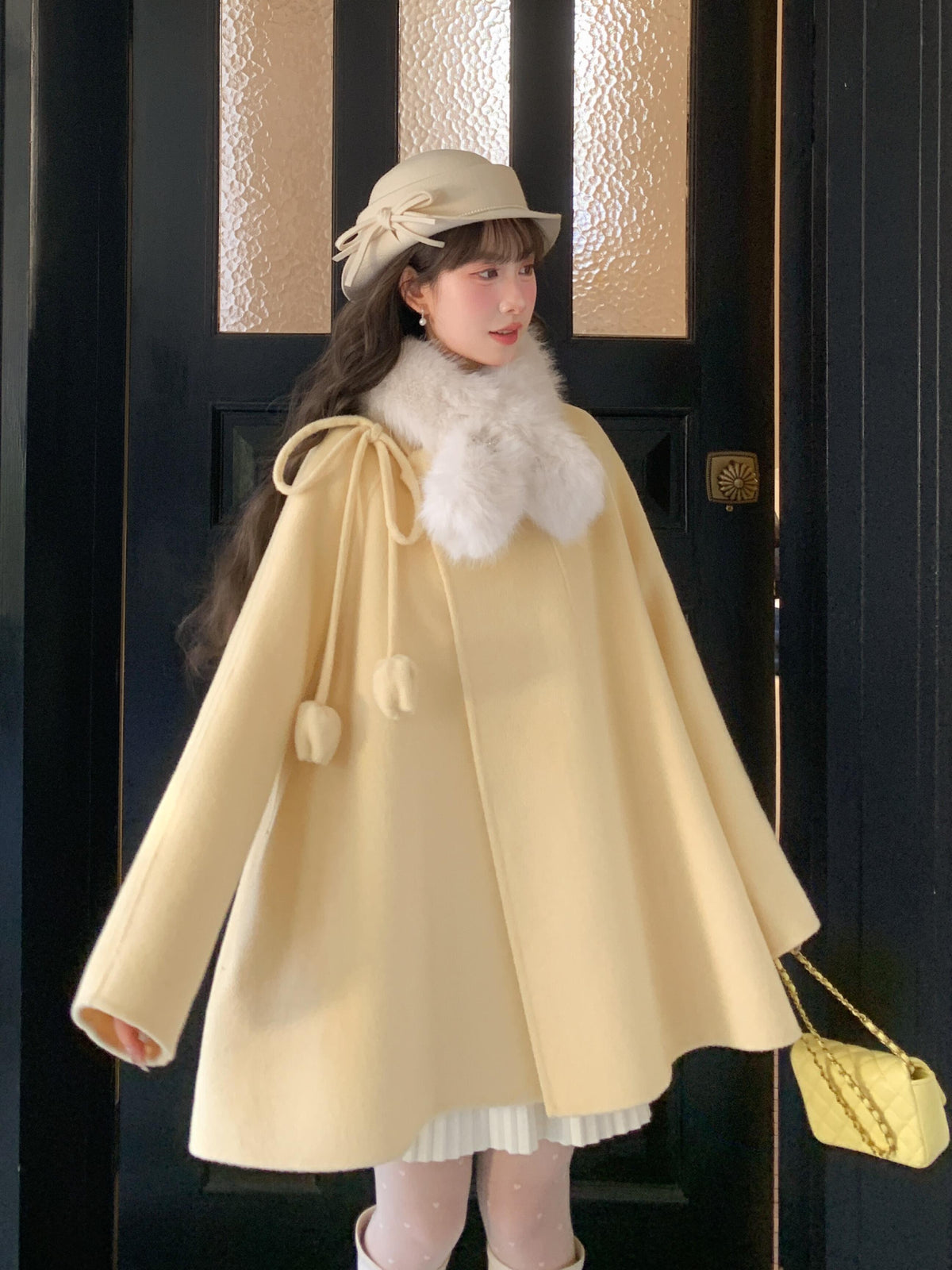 Bonbon Tether Wool Coats-Outerwear-ntbhshop
