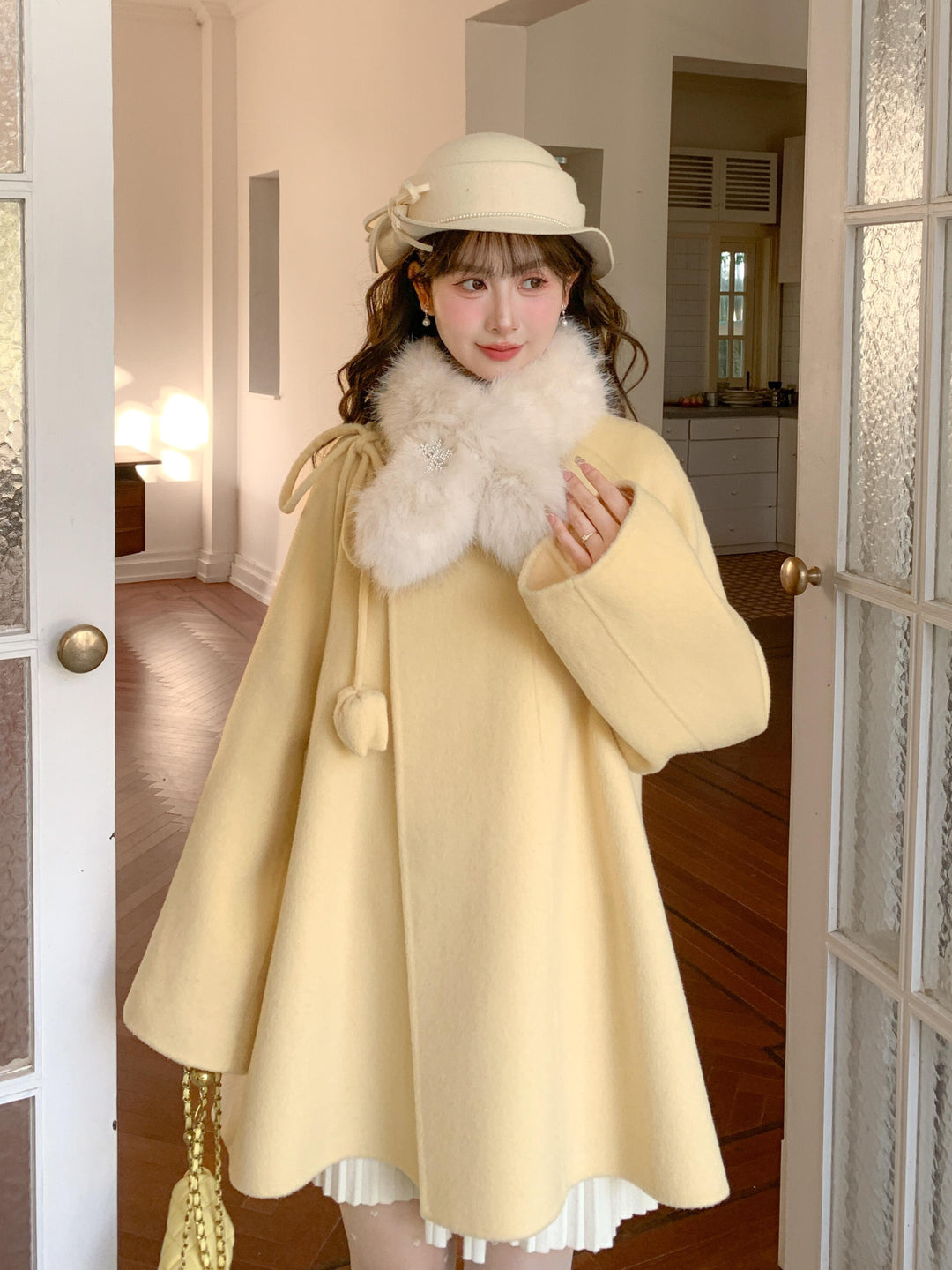 Bonbon Tether Wool Coats-Outerwear-ntbhshop