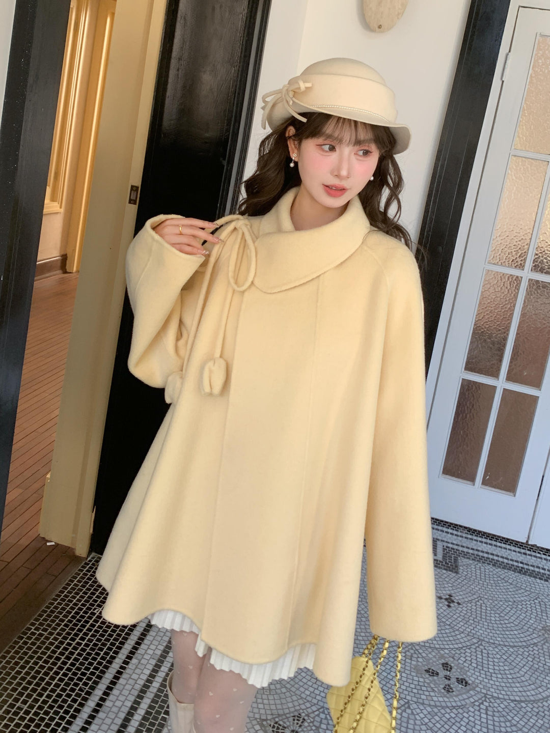 Bonbon Tether Wool Coats-Outerwear-ntbhshop