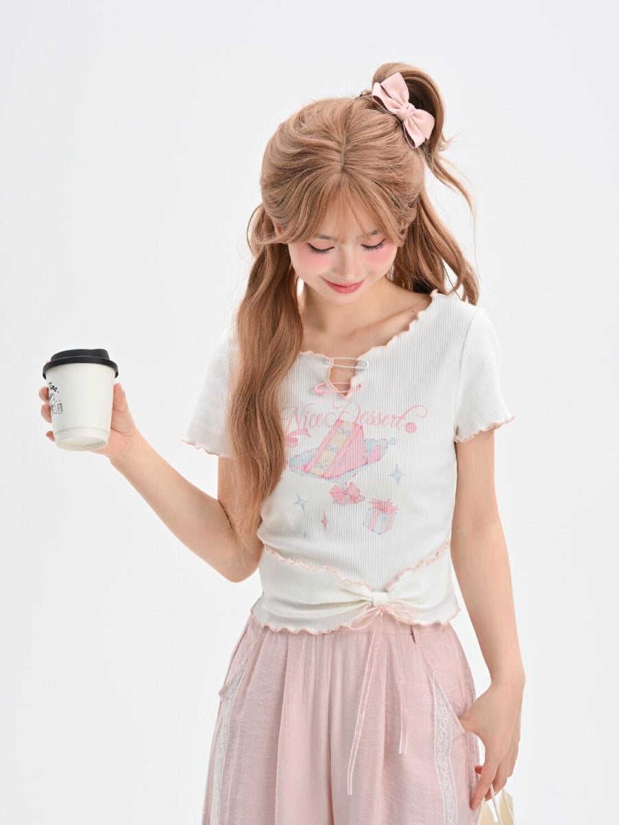 Nice Dessert Twist Tee-Tops-ntbhshop